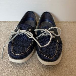 Navy sequin Sperrys